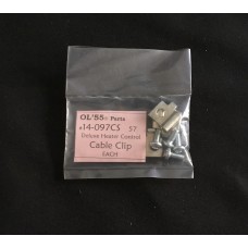 Heater Control Cable Clip, with screws, Deluxe Heater (Set of 4), Year=1957, Units=SET, Location=A-2