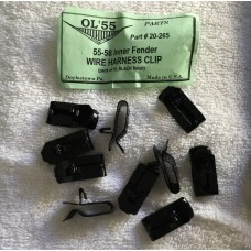 Original Inner Fender Wire Harness Clips, black, 10 SET (1006), Year=55-58, Units=SET, Location=A-4